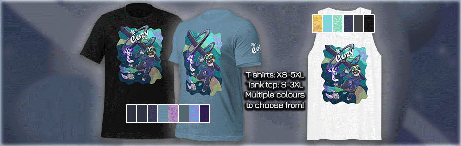 2025 cosmos merch animated banner for website and streams