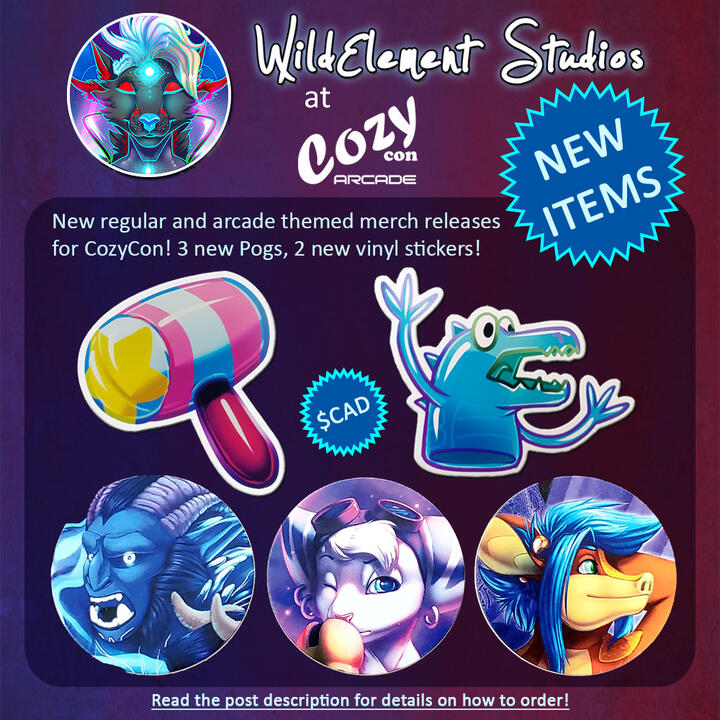 Arcade stickers and pogs